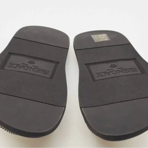 NEW Fendi X Versace Collab Gold Metal and Leather Slides - Picture 6 of 6